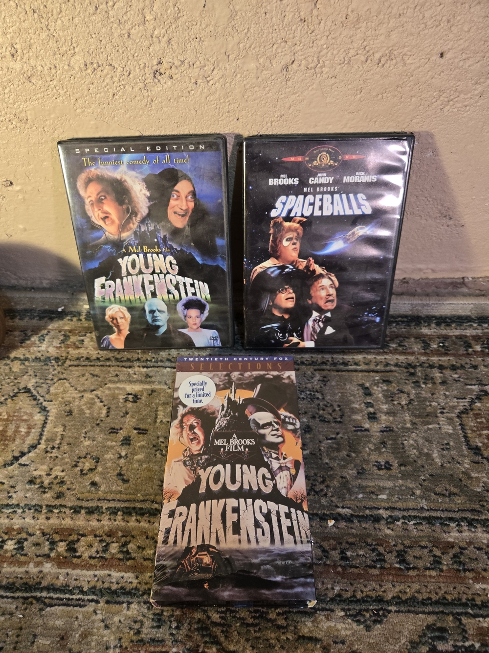 Lot Of 3 Melbrooks Movies Space Balls (DVD) And Young Frankenstein (Dvd & Vhs)